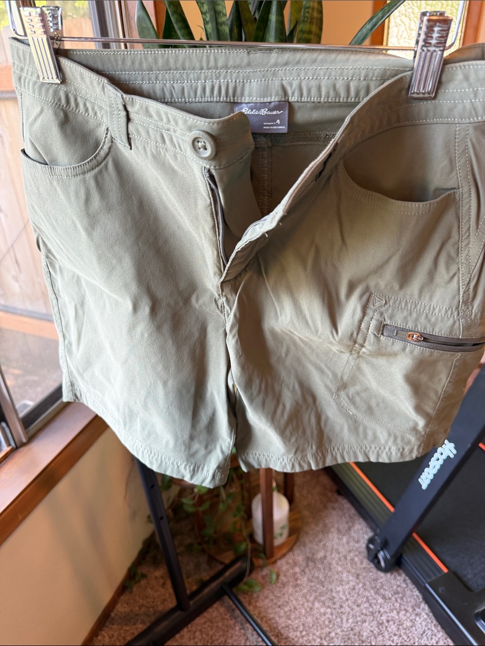 Eddie Bauer Light Olive Green Cargo Shorts
